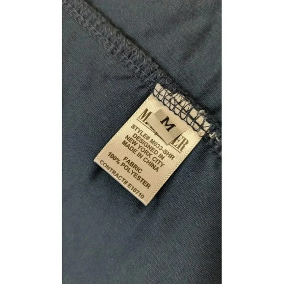 M.Singer Men's Navy Mock Neck 1/4 Placket Fleece Pullover Size M (MSRP $165) - Picture 6 of 7